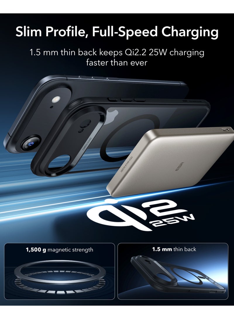 ESR for iPhone Air Case, Camera Control, Compatible with MagSafe, Shockproof Military-Grade Protection, Magnetic Phone Case for iPhone 17 Air Case black - Image 5