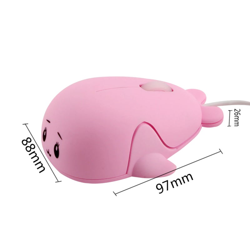 Wired Dolphin Mouse: Blue 1.35m Cable Plug And Play Ergonomic Design - Optical Tracking Technology For Home Office Game - Image 5
