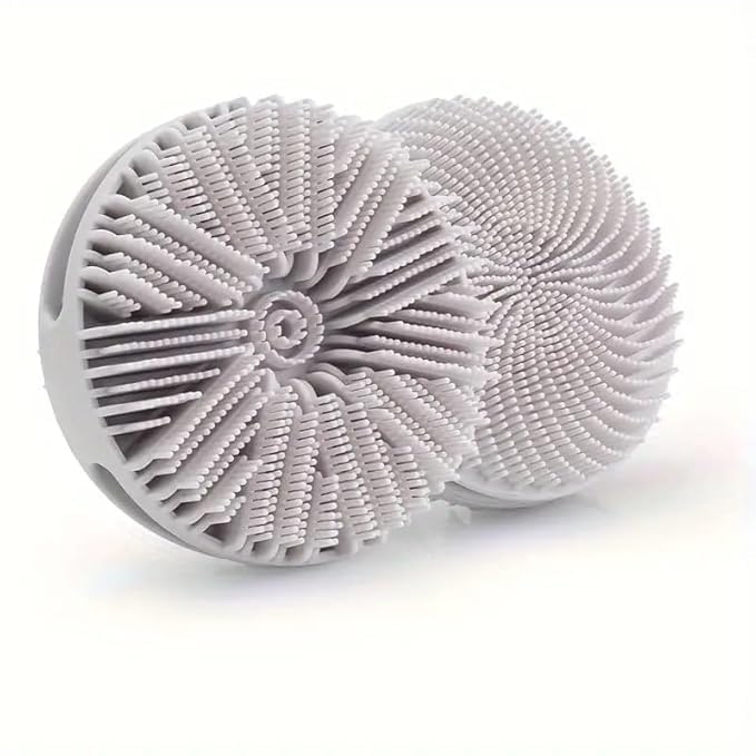 ARUP Double Side Silicone Bath Brush double-sided cyclone bath brush silicone bath brush bath towel artifact double-sided soft silicone bath brush(Multicolor) (Pack of 1) - Image 1