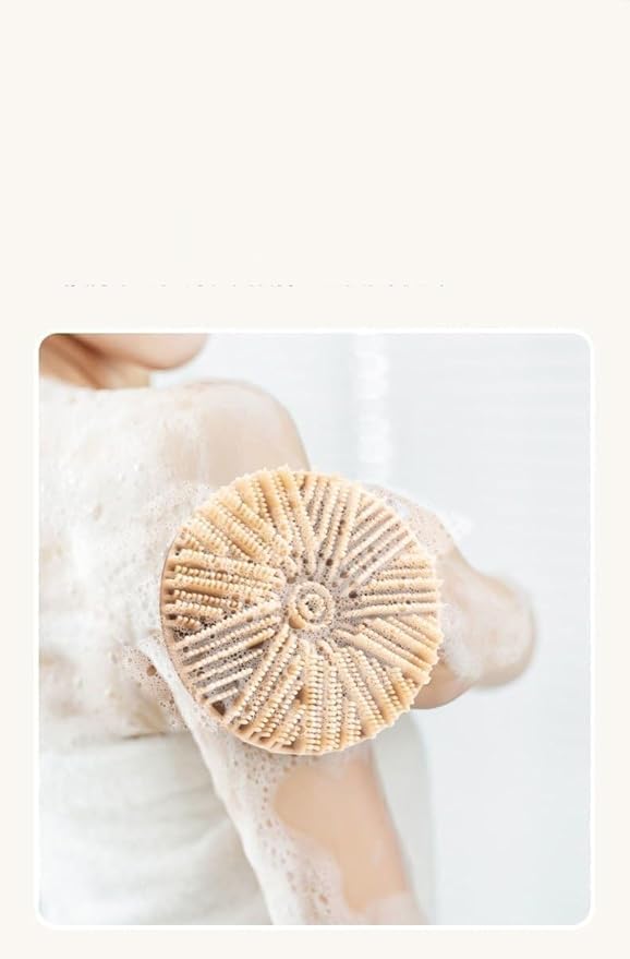 ARUP Double Side Silicone Bath Brush double-sided cyclone bath brush silicone bath brush bath towel artifact double-sided soft silicone bath brush(Multicolor) (Pack of 1) - Image 2