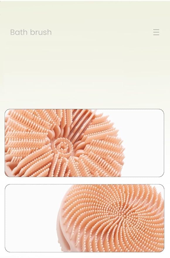 ARUP Double Side Silicone Bath Brush double-sided cyclone bath brush silicone bath brush bath towel artifact double-sided soft silicone bath brush(Multicolor) (Pack of 1) - Image 3