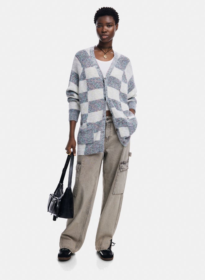 DESIGUAL Combined knit cardigan - Image 2