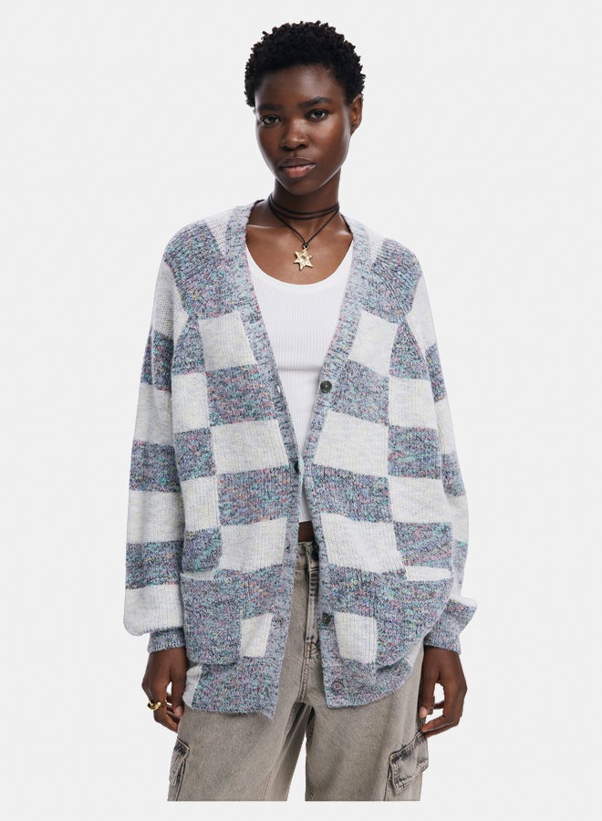 DESIGUAL Combined knit cardigan - Image 1
