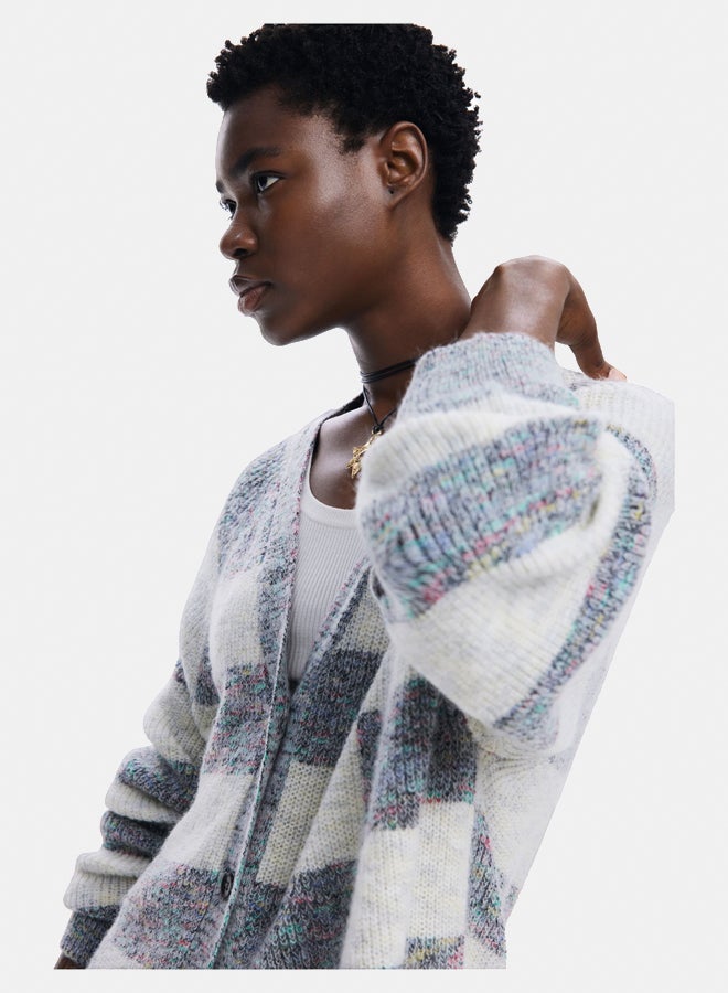 DESIGUAL Combined knit cardigan - Image 3