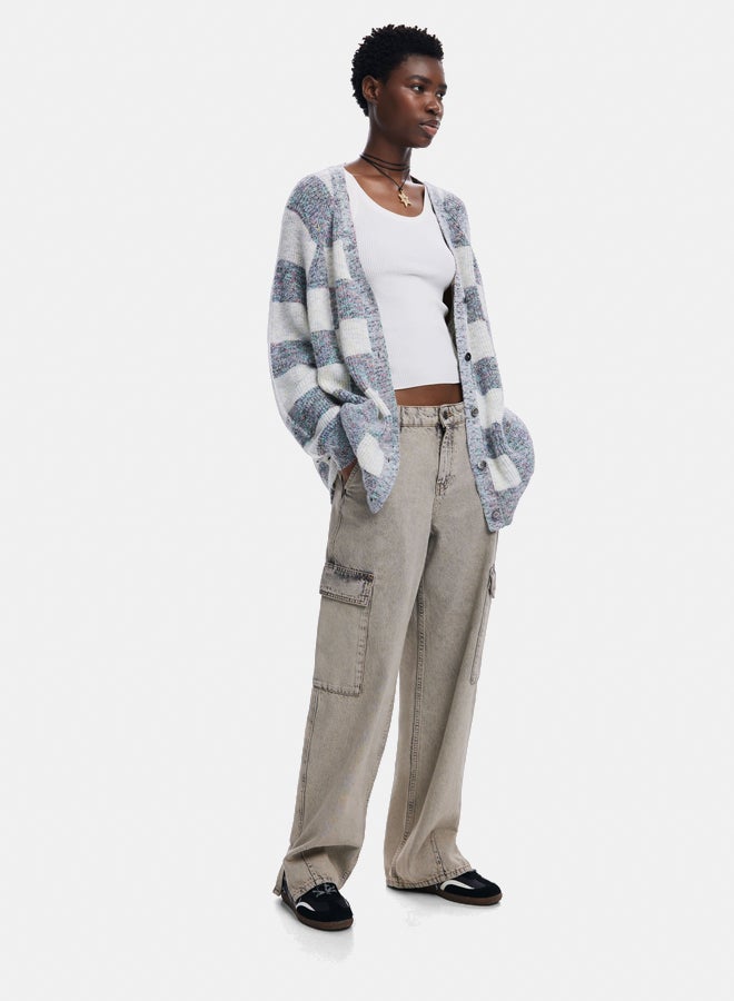 DESIGUAL Combined knit cardigan - Image 4