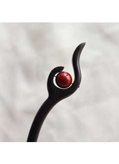 Tianya water grass Ebony hairpin headdress updo chopsticks ancient style cheongsam ancient costume accessories hair accessories classical hairpinAuthentic Ebony [Tianya red cinnabar]] Authentic Ebony [Tianya red cinnabar]]