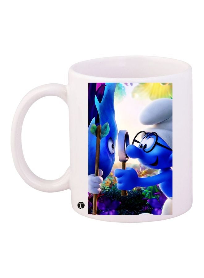 RYN Printed Coffee Mug White/Blue/Black 11ounce