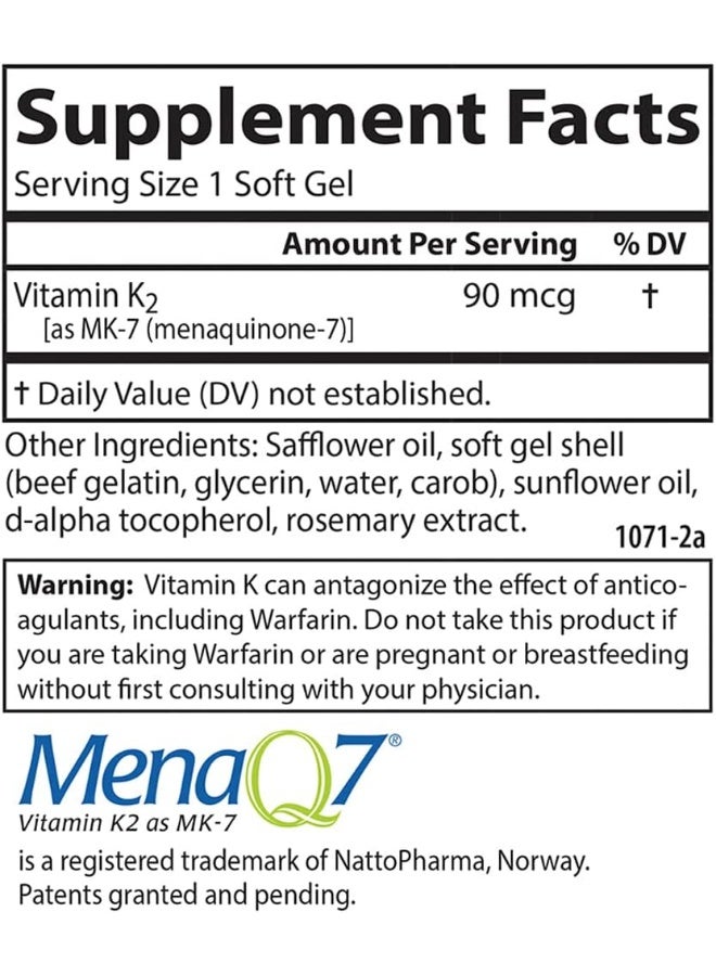 Carlson كبسولات فيتامين K2 لدعم العظام - Image 4