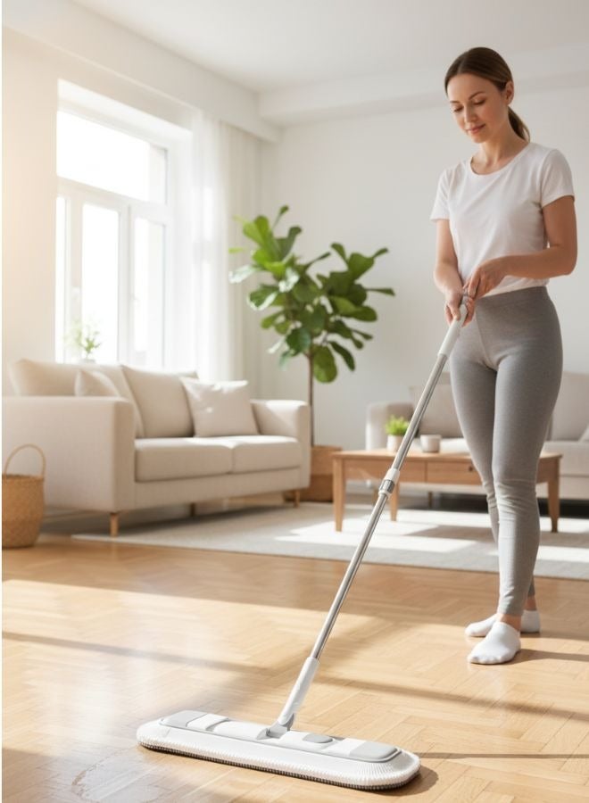 ZEESQUARE Mop with Large Reusable Pad – Ideal for Floor Cleaning on Wood, Tile, Laminate & More - Image 1