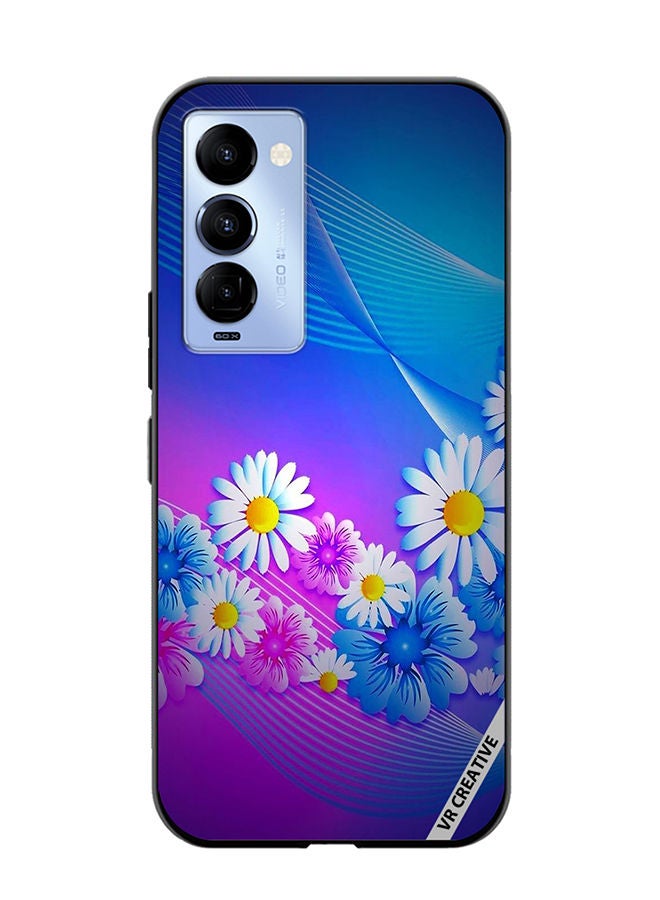 VR CREATIVE Protective Case Cover For Tecno Camon 18/18 P Flower Design Multicolour - Image 1