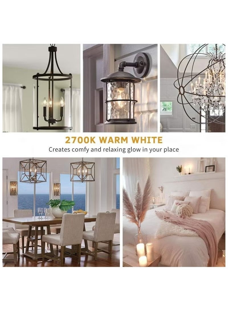 لمبة شمعة LED C35 E14، 4 وات، 2200 كلفن، ضوء كهرماني دافئ، عبوة من قطعتين - Image 3