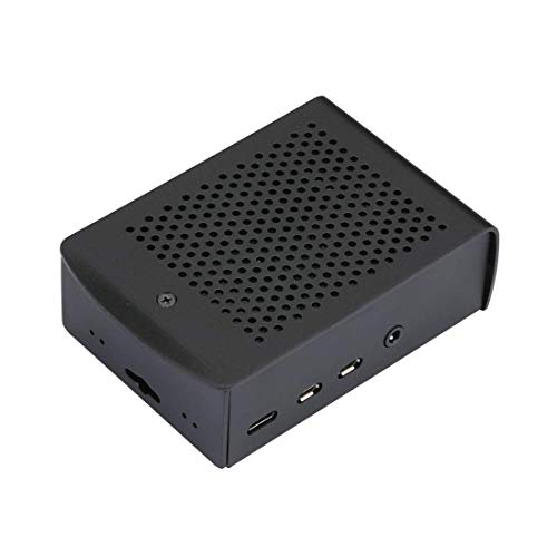 REES52 Raspberry Pi 4 Model B Aluminum Case RPI 4 Metal Shell Black Box Enclosure for RPI 4B Only (Black) - Image 2
