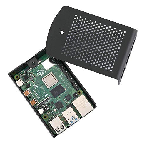 REES52 Raspberry Pi 4 Model B Aluminum Case RPI 4 Metal Shell Black Box Enclosure for RPI 4B Only (Black) - Image 5