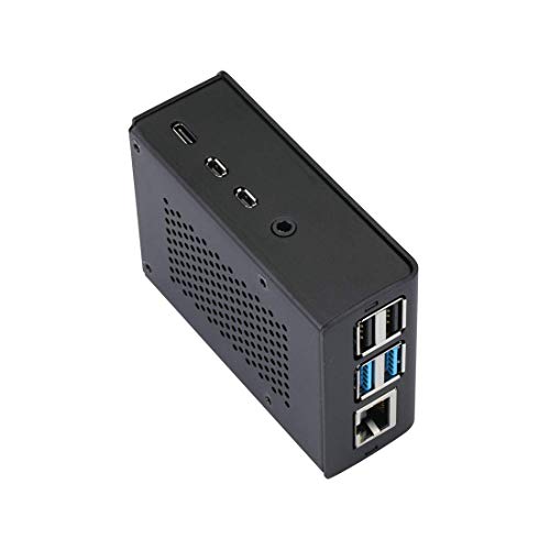 REES52 Raspberry Pi 4 Model B Aluminum Case RPI 4 Metal Shell Black Box Enclosure for RPI 4B Only (Black) - Image 3