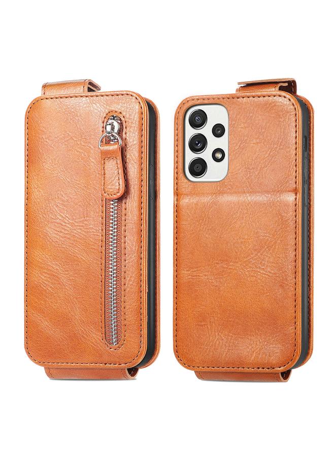 S-TOP Case For Samsung Galaxy A73 5G Zipper Wallet Vertical Flip Leather Phone Case - Image 2
