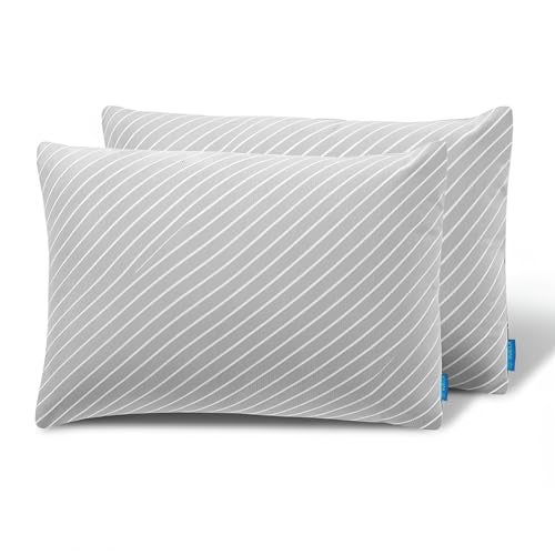 9villa Hollow Fiber Sleeping Pillow | Soft & Fluffy Comfort Back Sleepers – Neck & Shoulder Comfort Support | 27 x 16 Inch,Set of 2 | Bed Pillow, Soft and Fluffy | 350 GSM Breathable Fabric in Grey - Image 2