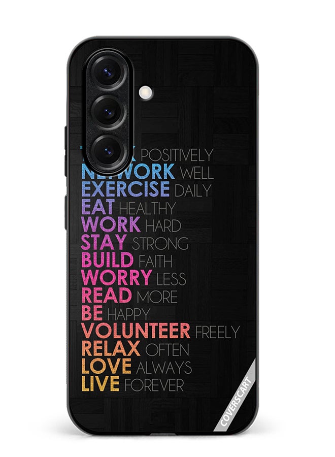 VR CREATIVE Protective Case Cover For Samsung Galaxy S25 Think Positively Network Well Design Multicolour