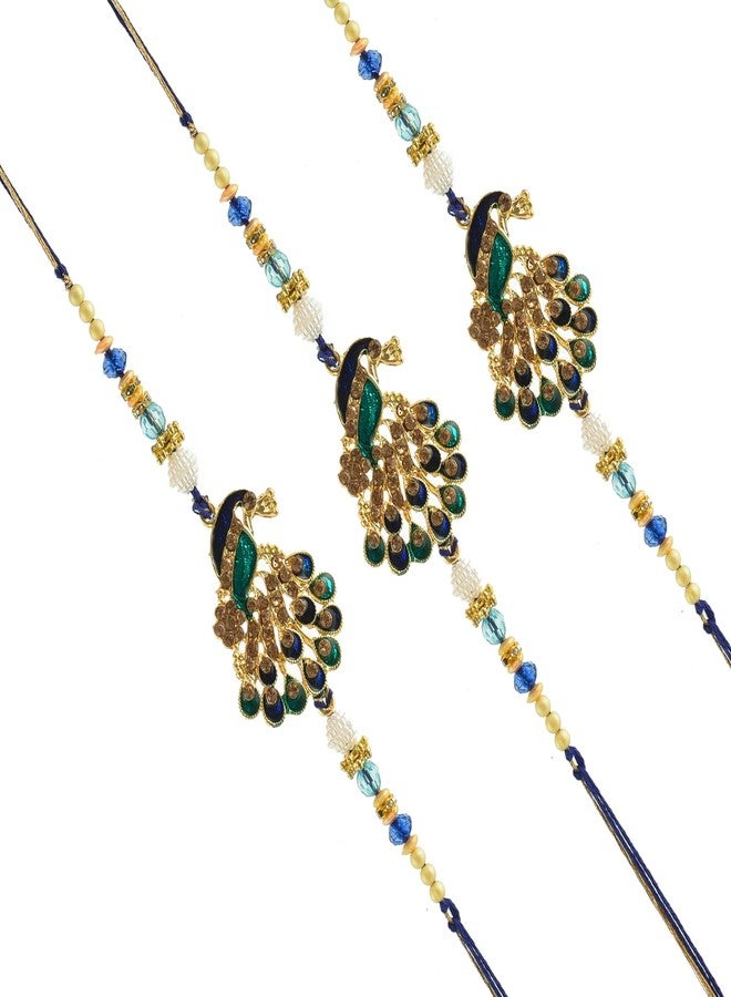 Pride Store Rakhi, Rakhi for brother set of 3, 1 Tilak Pack, 1 Greeting Card Rakhi for brother bhai bhaiya - Image 1