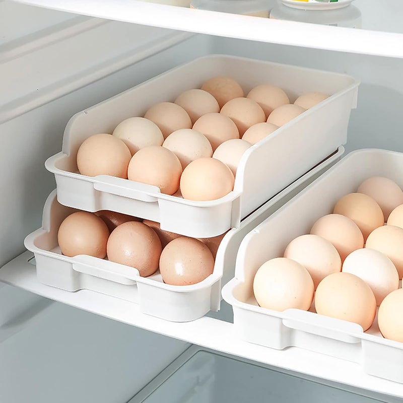 comfrt Egg Holder for Refrigerator, Refrigerator Egg Drawer, Refrigerator Storage Drawers for Eggs, Storage Containers Fit for Fridge - Image 4