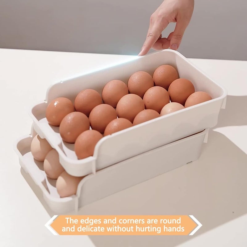 comfrt Egg Holder for Refrigerator, Refrigerator Egg Drawer, Refrigerator Storage Drawers for Eggs, Storage Containers Fit for Fridge - Image 3