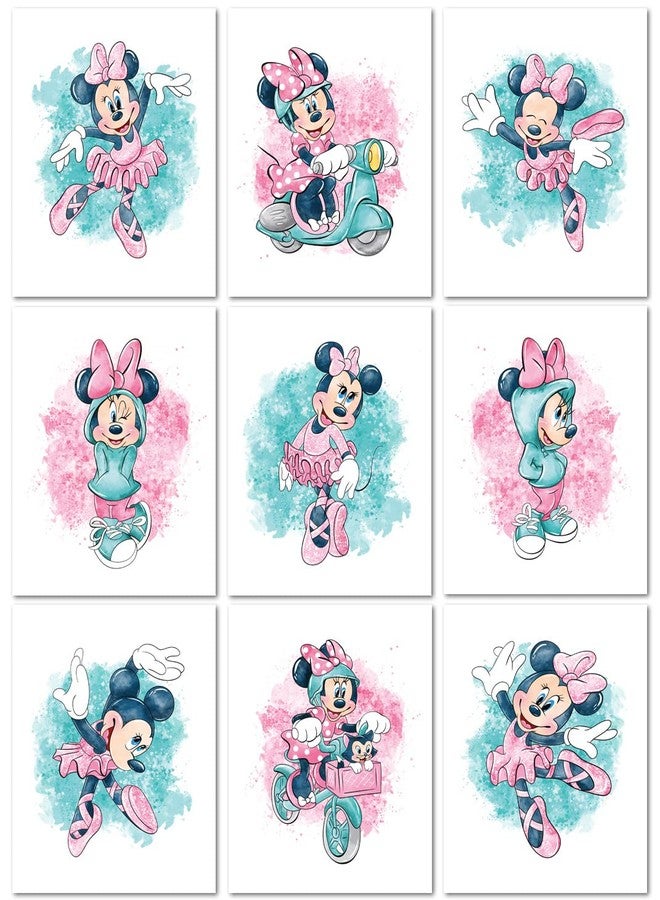 Nistio® Minnie Mouse Wall Prints, Minnie Mouse Wall Art for Girls, Minnie Mouse Wall Décor, Set of 9, 8x10 inches (Unframed) - Image 1