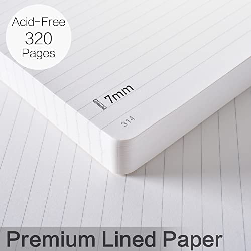 Gosirm Lined Journal Notebook for Work, 320 Pages 100gsm Thick A5 (5.75"x8.38") College Ruled Journal for Women & Writing, Hardcover Notebook for Note Taking, Perfect for Office Home School Supplies, Pink - Image 4