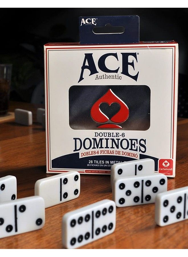 ACE Double Six Dominoes In Tin Case White  - Image 5