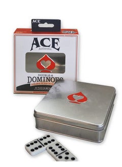 ACE Double Six Dominoes In Tin Case White  - Image 3