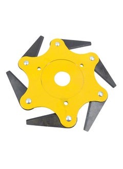 NIBEMINENT Lawn Mower Cutter With 6 Blades Yellow 22.3centimeter 
