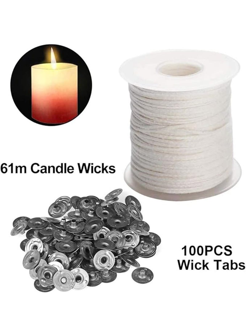 شمعة فتائل - فتيل شمع من القطن الطبيعي 200 قدم / لفة - Image 3