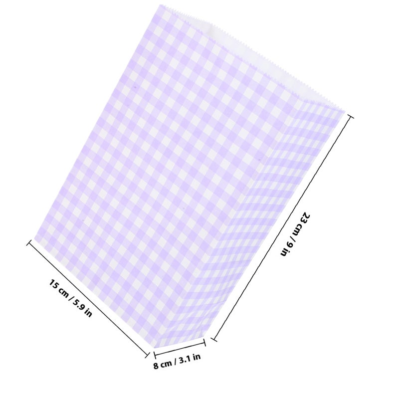 50 Pcs Colorful Checkered Party Package Bags for Cookies Candies and Chocolates Holiday Candy Food Container for Birthdays Weddings and Holidays - Image 2