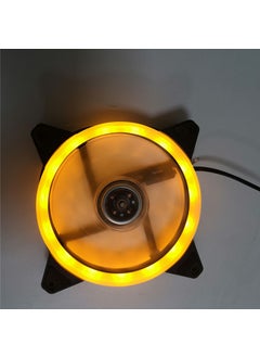 Generic Aurora Eclipse 16LED 12025 Dual Ring PC Case FanDouble ring yellow light Double ring yellow light 