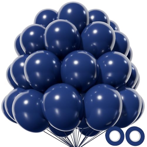 KAWKALSH Navy Blue Balloon 110pcs 12 Inch Thickened Latex Party Balloons Helium Bright Color for Birthday Baby Shower Wedding Party Supplies Arch Garland Decoration - Image 1