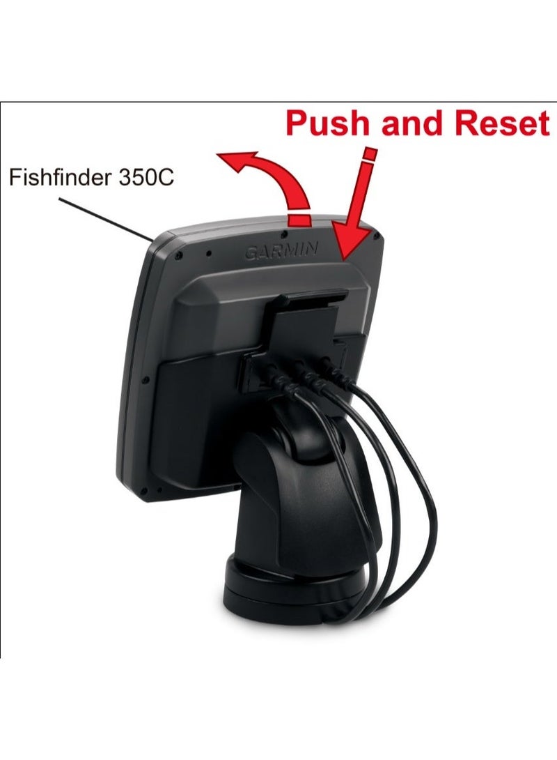 جارمين جهاز تحديد الأسماك 350C – جهاز سونار ملون عالي الدقة مع تتبع العمق والكشف عن الأسماك في الوقت الفعلي - Image 4