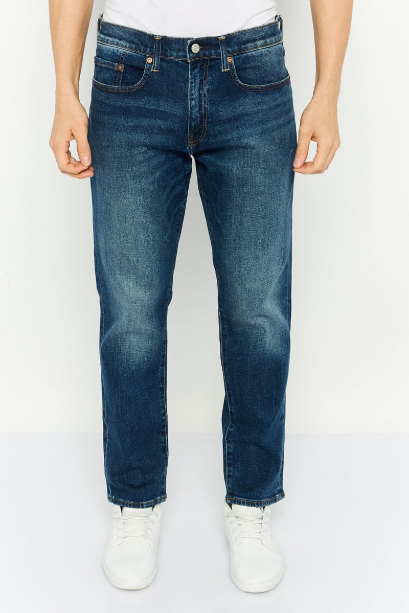 GAP Men Slim Fit Washed Stretchable Jeans, Navy - Image 1