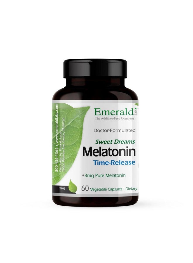 Emerald Labs EMERALD LABS Sweet Dreams Melatonin Time-Release - Melatonin Sleep Support Supplement - Supports Healthy Sleep Patterns - 60 Vegetable Capsules (Up to 60-Day Supply)  - Image 4