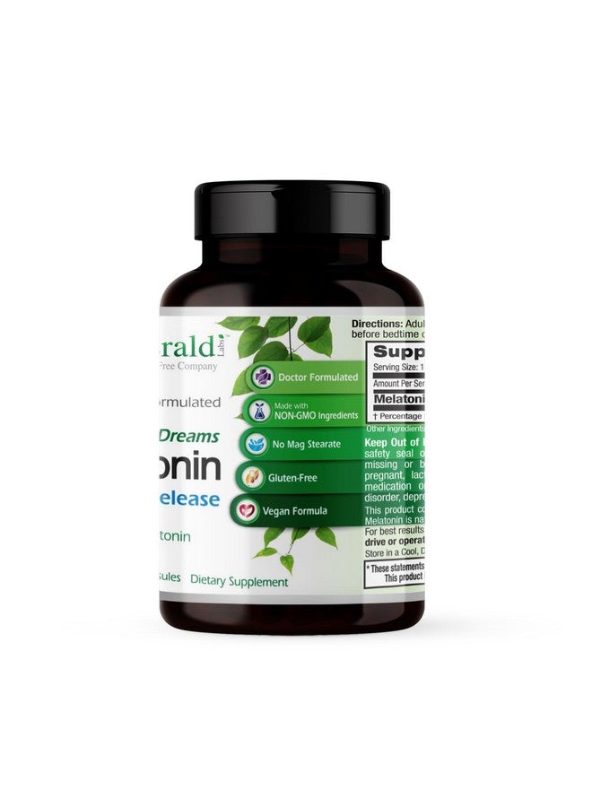 Emerald Labs EMERALD LABS Sweet Dreams Melatonin Time-Release - Melatonin Sleep Support Supplement - Supports Healthy Sleep Patterns - 60 Vegetable Capsules (Up to 60-Day Supply)  - Image 3