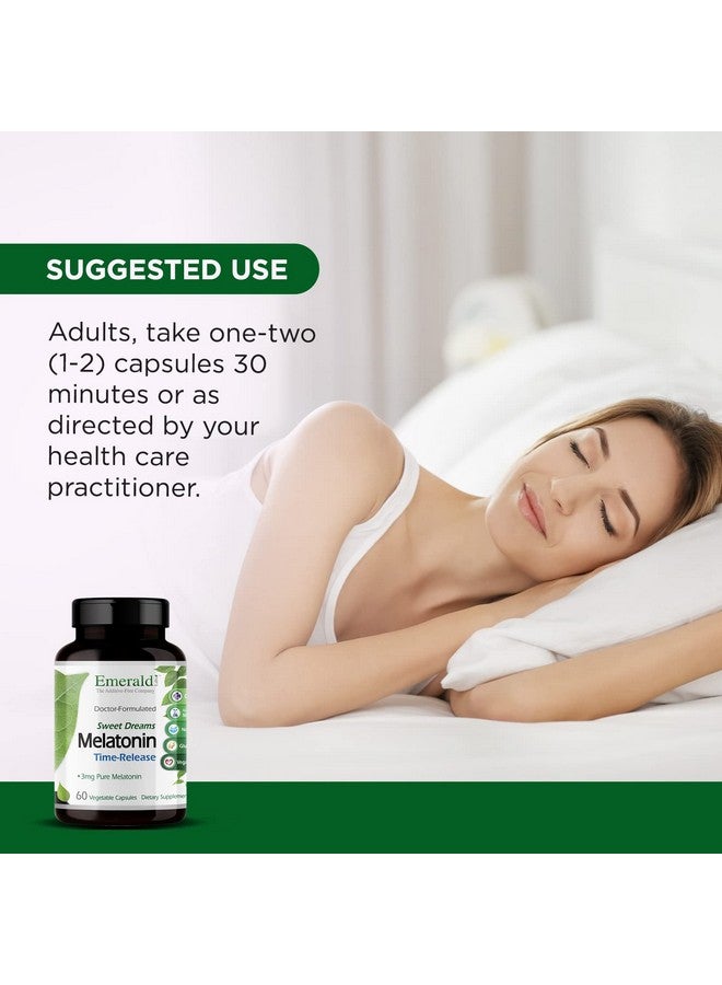 Emerald Labs EMERALD LABS Sweet Dreams Melatonin Time-Release - Melatonin Sleep Support Supplement - Supports Healthy Sleep Patterns - 60 Vegetable Capsules (Up to 60-Day Supply)  - Image 5