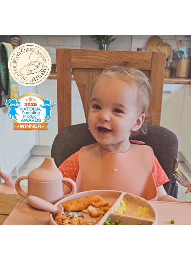 Moonkie Silicone Baby Sippy Cups | 3 Stages Training Cup Straw Cup for Infants Toddlers and Kid | 4 oz 1Pack - Image 4