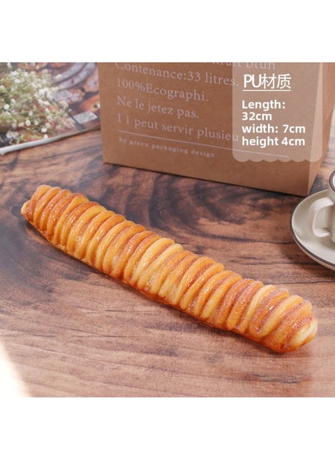 Simulation Bread Food Model Soft Fragrant Baguette European Bag Baking Cake Shop Window Display Sample Shooting Props-Color:10 Caterpillar Bread