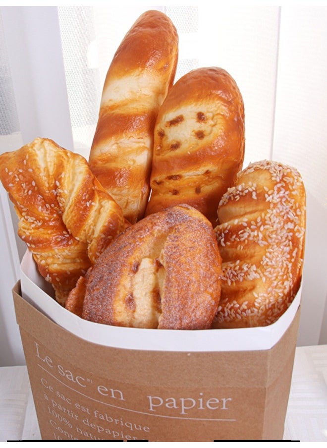 Simulation Bread Food Model Soft Fragrant Baguette European Bag Baking Cake Shop Window Display Sample Shooting Props-Color:10 Caterpillar Bread