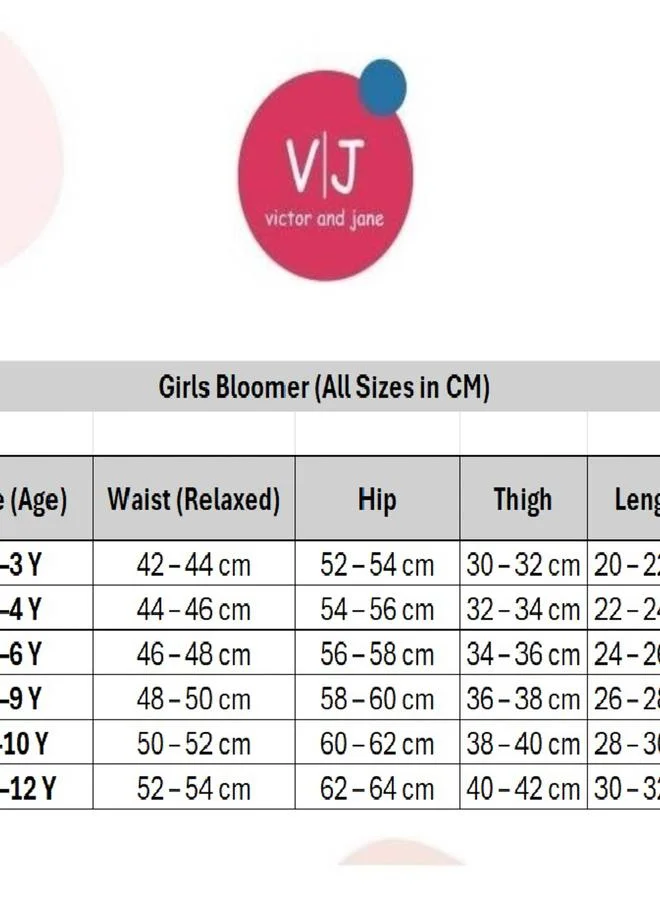 victor and jane Pack of 3 - Girls Cotton Bloomers