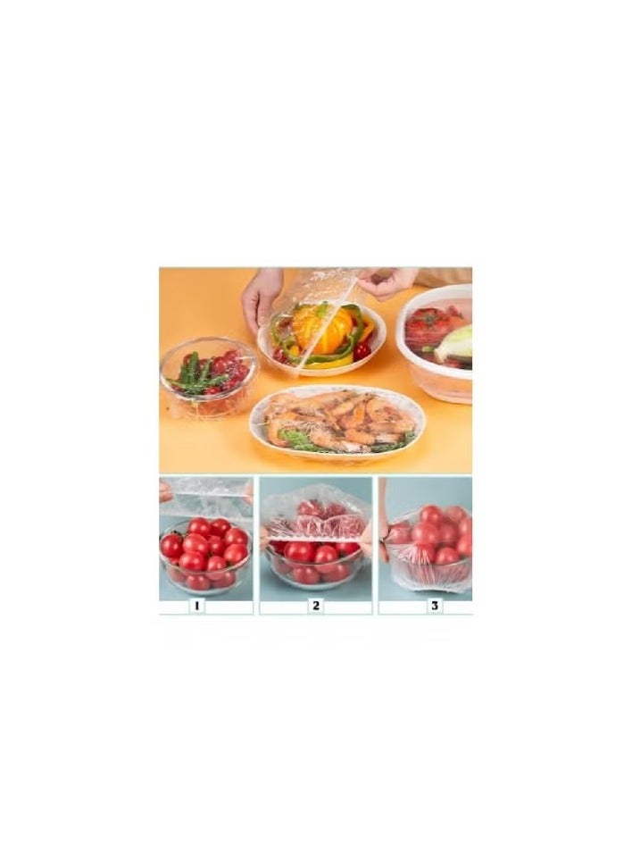 100 Plastic Bags With Flexible Edges To Cover Food Dishes - Image 3