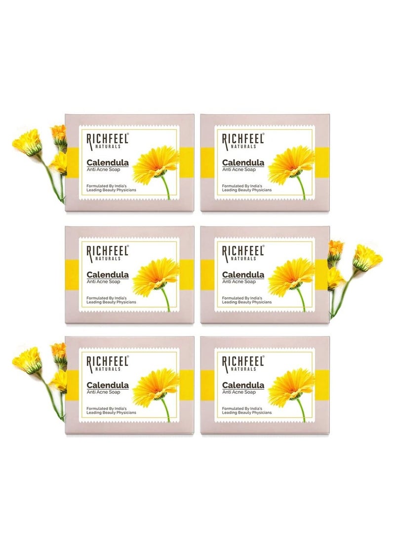 Richfeel Richfeel Calendula Anti Acne Soap  75 g Pack of 6  - Image 1