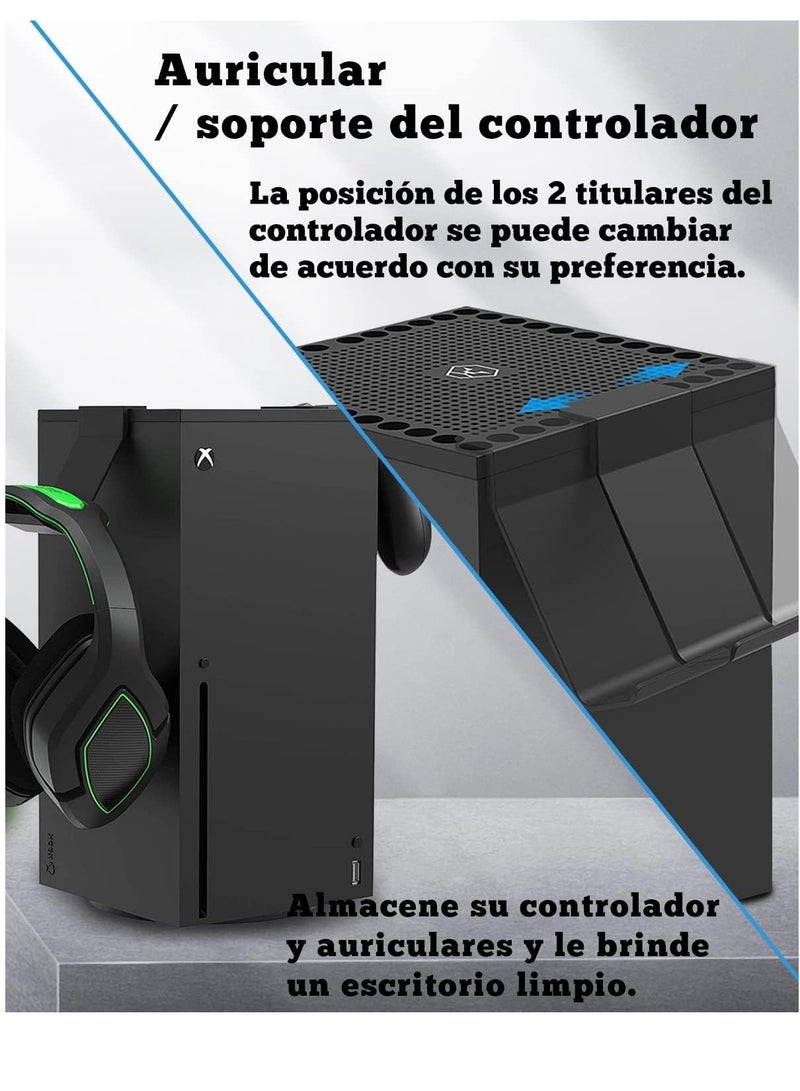 Excefore Dust Filter Cover for Xbox Series X, Xbox Series X Accessories, 21PCS Xbox Accessories with 1 Top Dust Filter Cover, 2 Holders, 2 Back Dust Filter Covers, 8 Silicone Plugs and 8 Thumb Grip Caps  - Image 4