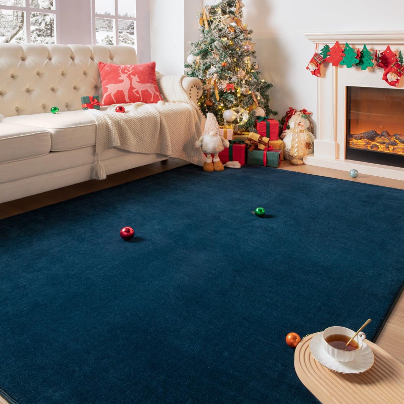 Przemy Washable Area Rug for Living Room Bedroom, 5x7 Feet Navy Blue Memory Foam Rug, Super Soft Modern Indoor Carpet for Kids Room Boys Girls Dorm Bedside Nursery Decor Mat - Image 2