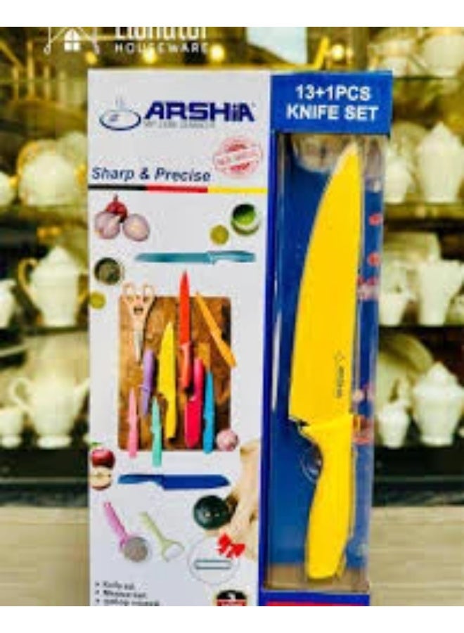 Arshia Colors Knife Set, 14 Pieces - Image 1