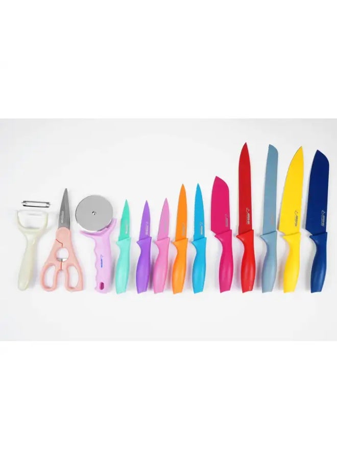 Arshia Colors Knife Set, 14 Pieces - Image 2