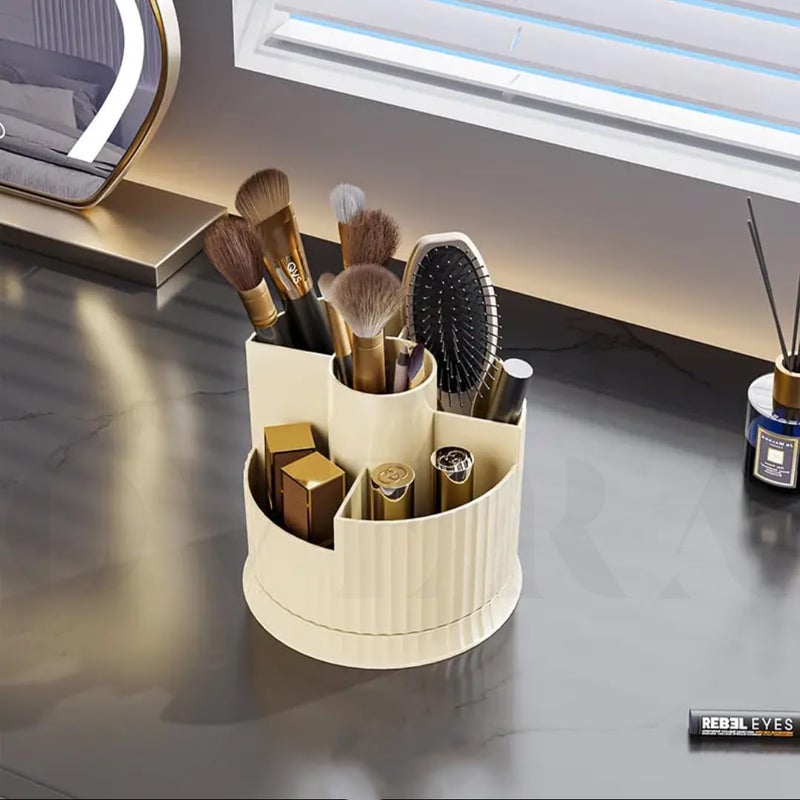 Overa Cosmetic Make Up Organiser, Rotating Brush, Makeup for Table, Cosmetic Set for Room Table, Bedroom, Bathroom. (5 Section)