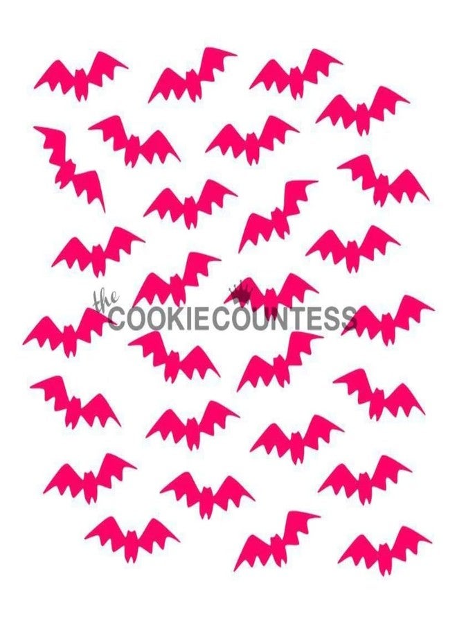 The Cookie Countess Inc The Cookie Countess Bats Fluttering Stencil - Image 2